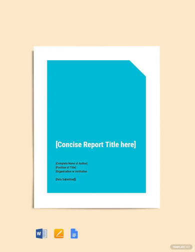 Academic Research Report Template